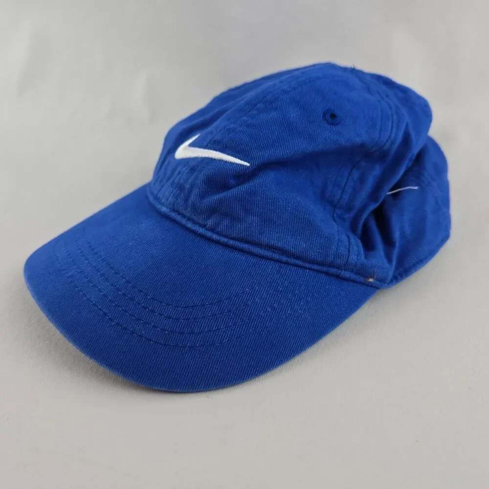 Nike Baseball Hat Youth Blue Adjustable Cap Embroidered Swoosh Sportswear